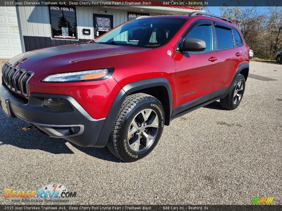 2015 Jeep Cherokee Trailhawk 4x4 Deep Cherry Red Crystal Pearl / Trailhawk Black Photo #31