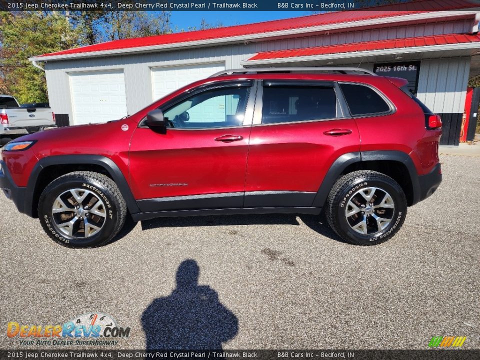 2015 Jeep Cherokee Trailhawk 4x4 Deep Cherry Red Crystal Pearl / Trailhawk Black Photo #32