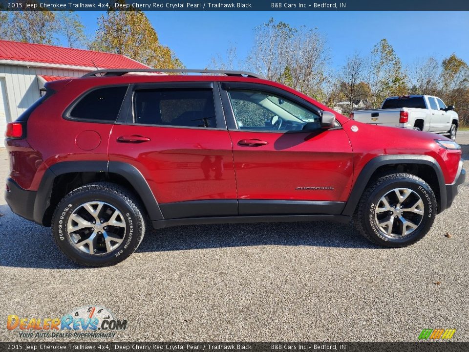 2015 Jeep Cherokee Trailhawk 4x4 Deep Cherry Red Crystal Pearl / Trailhawk Black Photo #33