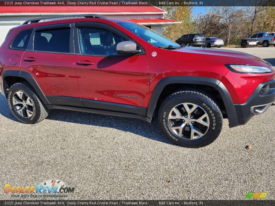 2015 Jeep Cherokee Trailhawk 4x4 Deep Cherry Red Crystal Pearl / Trailhawk Black Photo #34