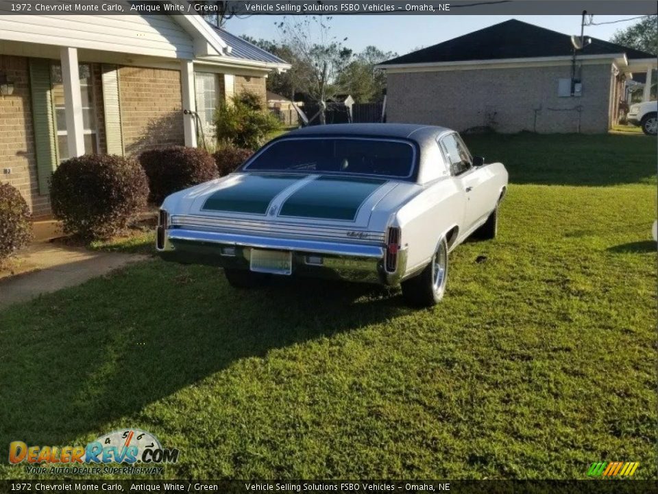 1972 Chevrolet Monte Carlo Antique White / Green Photo #8