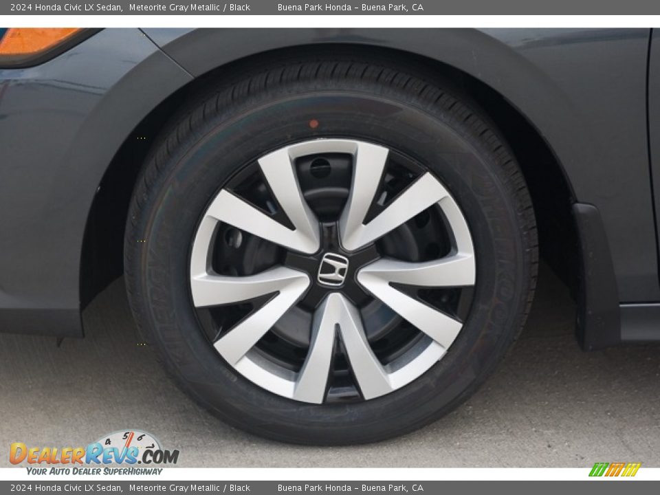 2024 Honda Civic LX Sedan Meteorite Gray Metallic / Black Photo #13