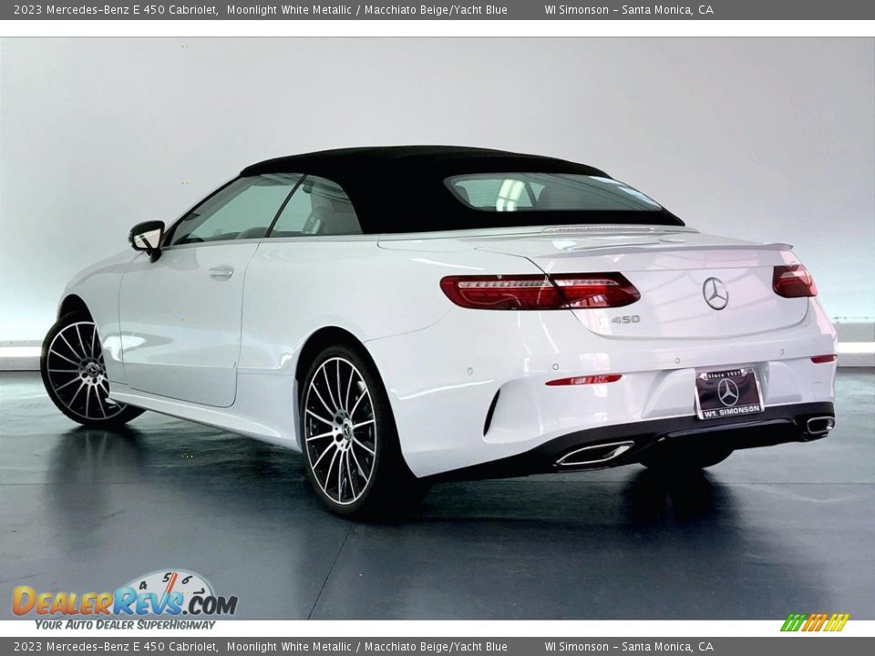 2023 Mercedes-Benz E 450 Cabriolet Moonlight White Metallic / Macchiato Beige/Yacht Blue Photo #2