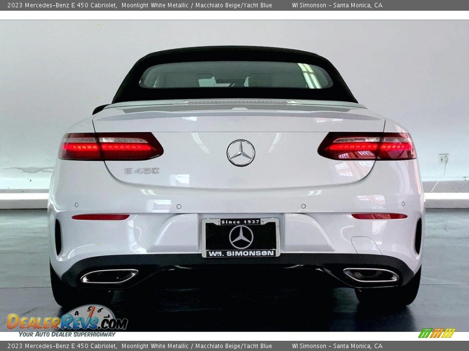 2023 Mercedes-Benz E 450 Cabriolet Moonlight White Metallic / Macchiato Beige/Yacht Blue Photo #3