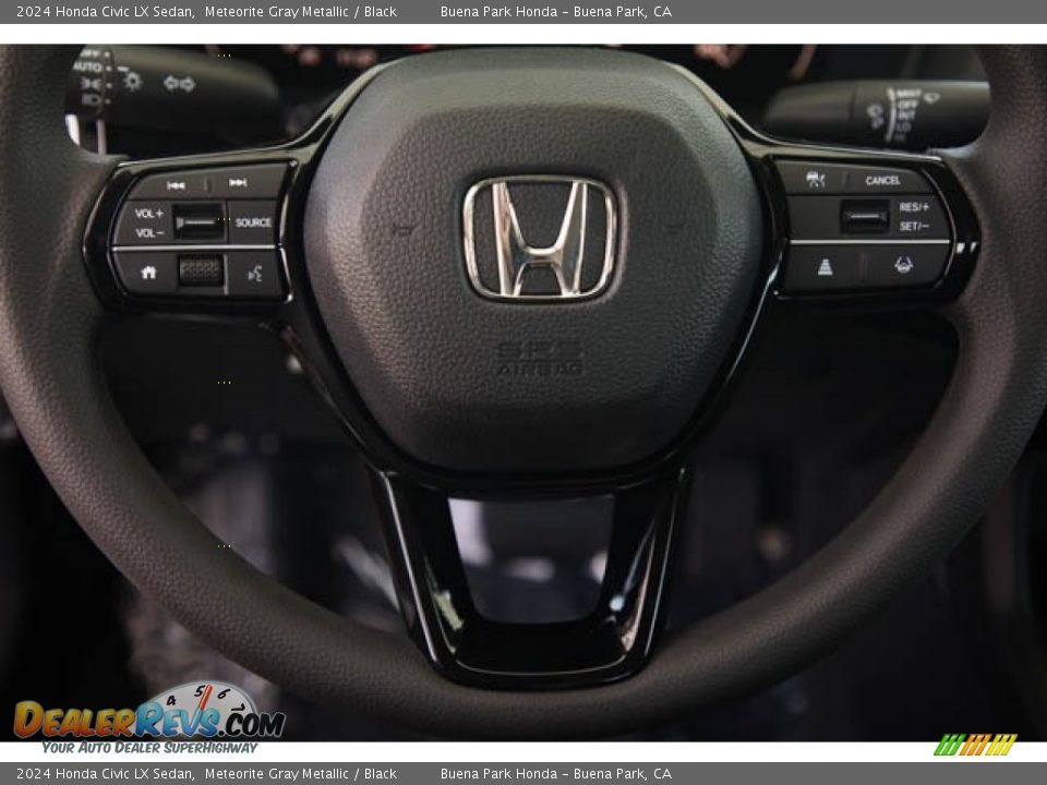 2024 Honda Civic LX Sedan Meteorite Gray Metallic / Black Photo #19