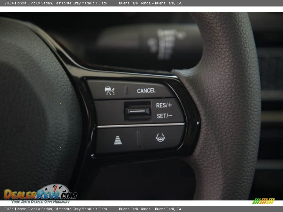 2024 Honda Civic LX Sedan Meteorite Gray Metallic / Black Photo #21