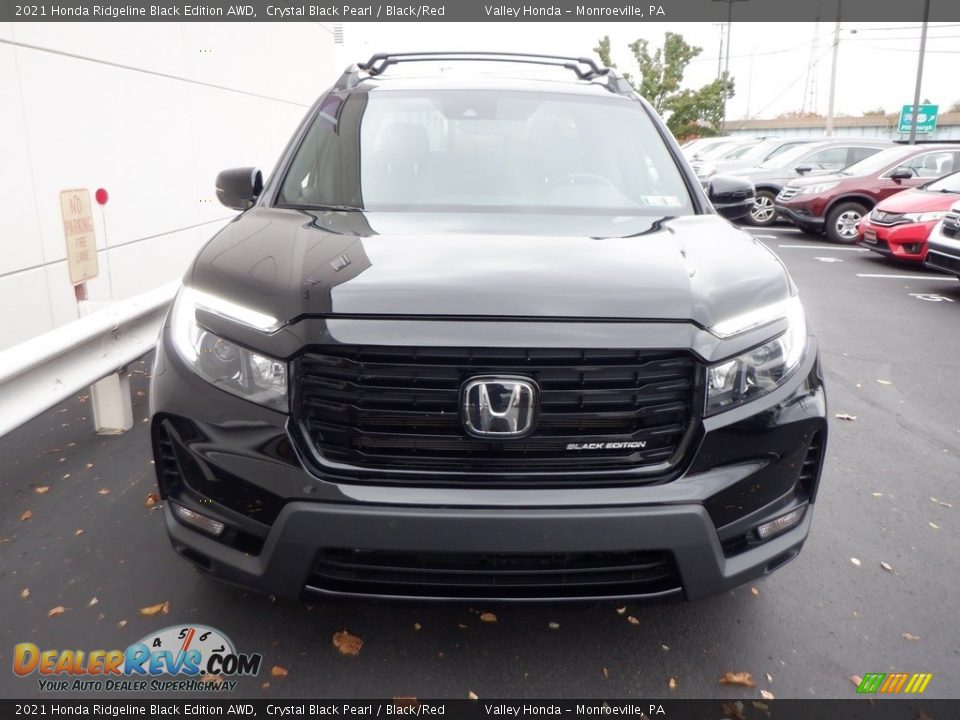 2021 Honda Ridgeline Black Edition AWD Crystal Black Pearl / Black/Red Photo #3