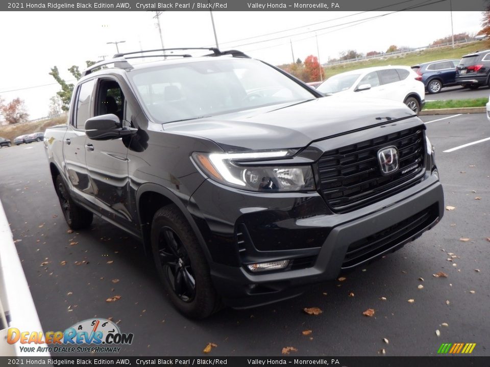 2021 Honda Ridgeline Black Edition AWD Crystal Black Pearl / Black/Red Photo #5