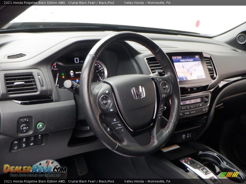 Dashboard of 2021 Honda Ridgeline Black Edition AWD Photo #14