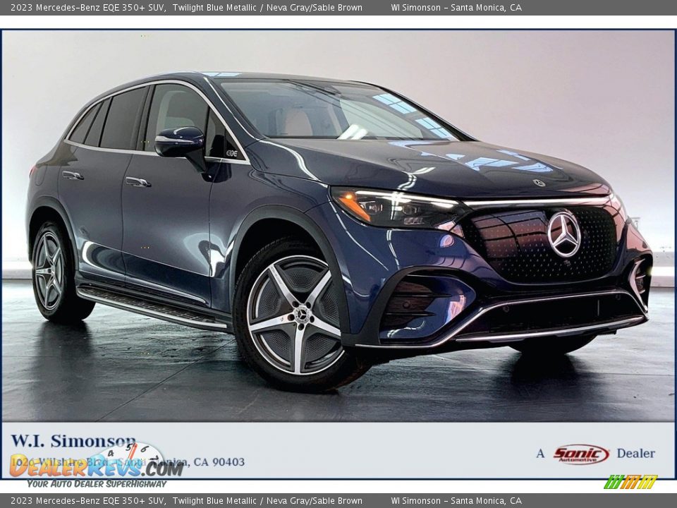 2023 Mercedes-Benz EQE 350+ SUV Twilight Blue Metallic / Neva Gray/Sable Brown Photo #1