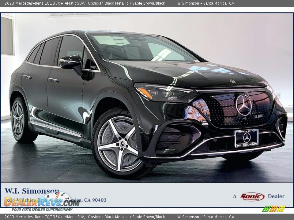 2023 Mercedes-Benz EQE 350+ 4Matic SUV Obsidian Black Metallic / Sable Brown/Black Photo #1