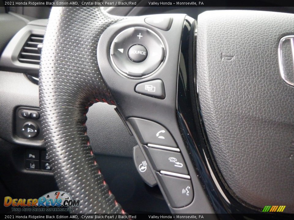 2021 Honda Ridgeline Black Edition AWD Steering Wheel Photo #31