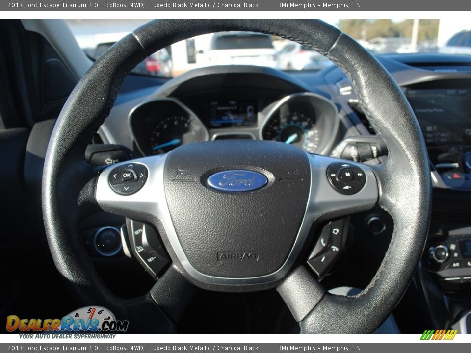 2013 Ford Escape Titanium 2.0L EcoBoost 4WD Tuxedo Black Metallic / Charcoal Black Photo #12