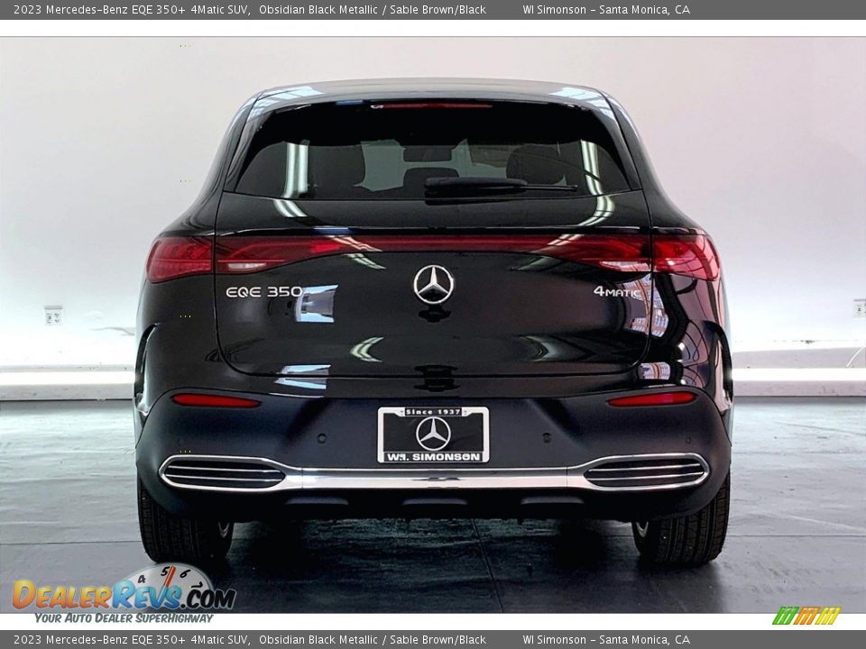 2023 Mercedes-Benz EQE 350+ 4Matic SUV Obsidian Black Metallic / Sable Brown/Black Photo #3