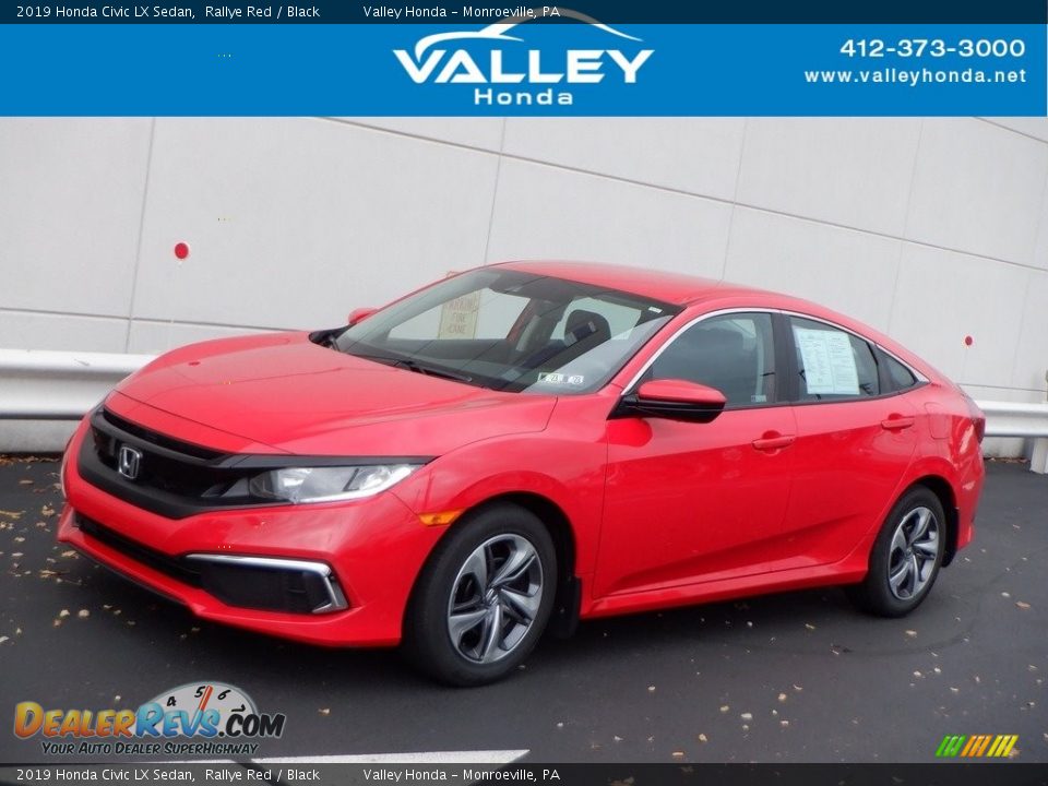 2019 Honda Civic LX Sedan Rallye Red / Black Photo #1