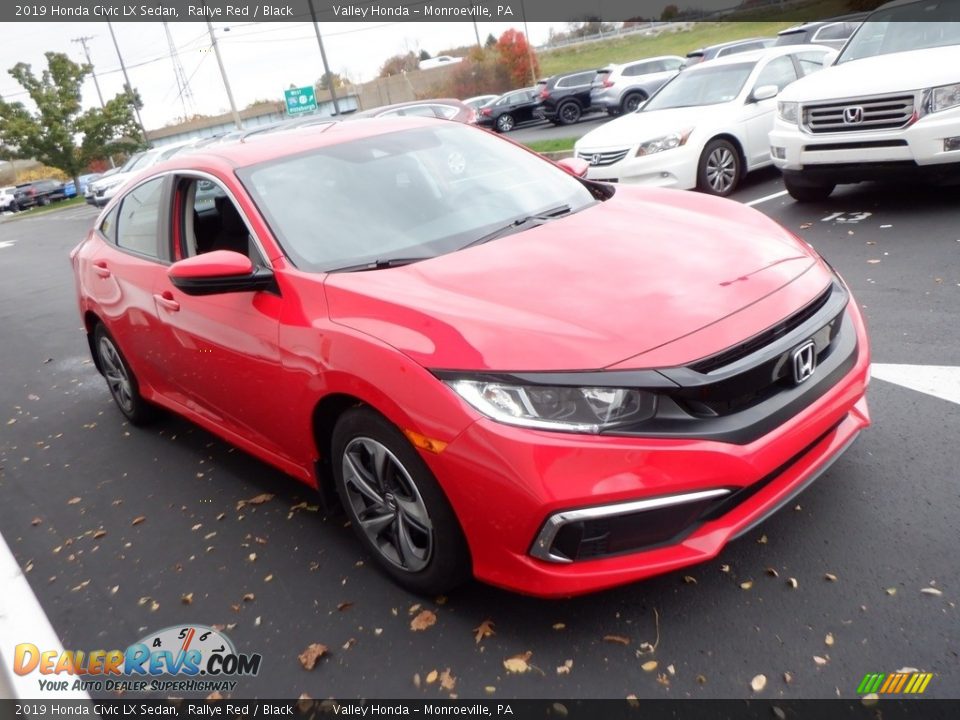 2019 Honda Civic LX Sedan Rallye Red / Black Photo #5