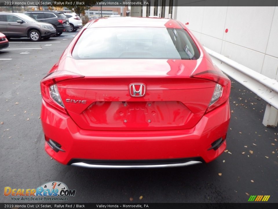 2019 Honda Civic LX Sedan Rallye Red / Black Photo #7