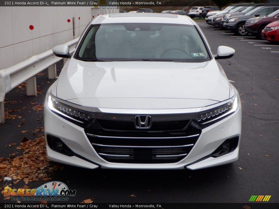 2021 Honda Accord EX-L Platinum White Pearl / Gray Photo #3