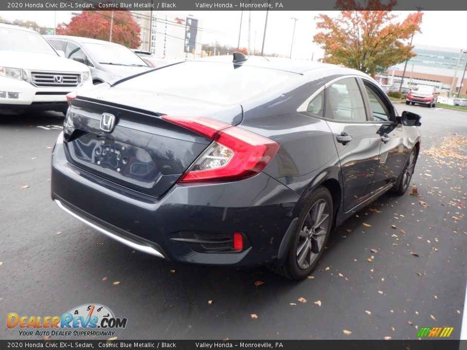 2020 Honda Civic EX-L Sedan Cosmic Blue Metallic / Black Photo #5