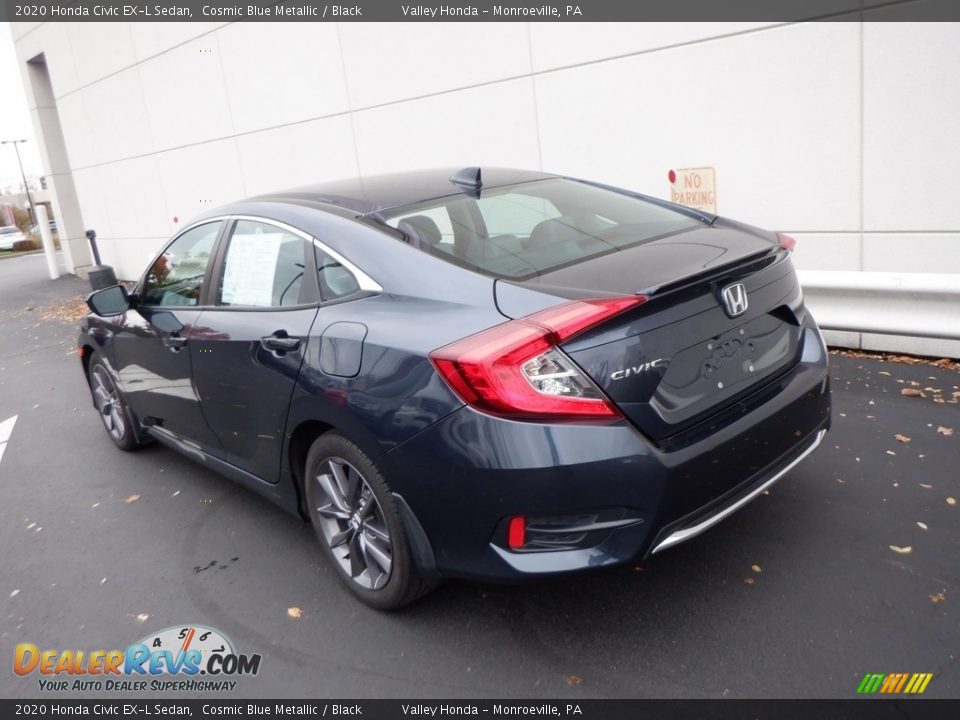 2020 Honda Civic EX-L Sedan Cosmic Blue Metallic / Black Photo #7