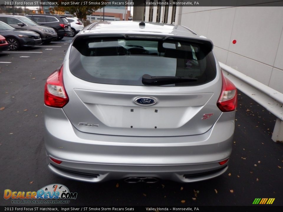 2013 Ford Focus ST Hatchback Ingot Silver / ST Smoke Storm Recaro Seats Photo #9