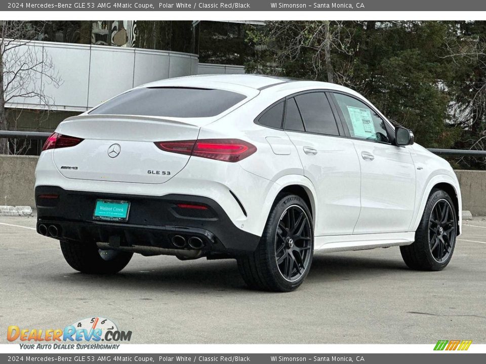 2024 Mercedes-Benz GLE 53 AMG 4Matic Coupe Polar White / Classic Red/Black Photo #4