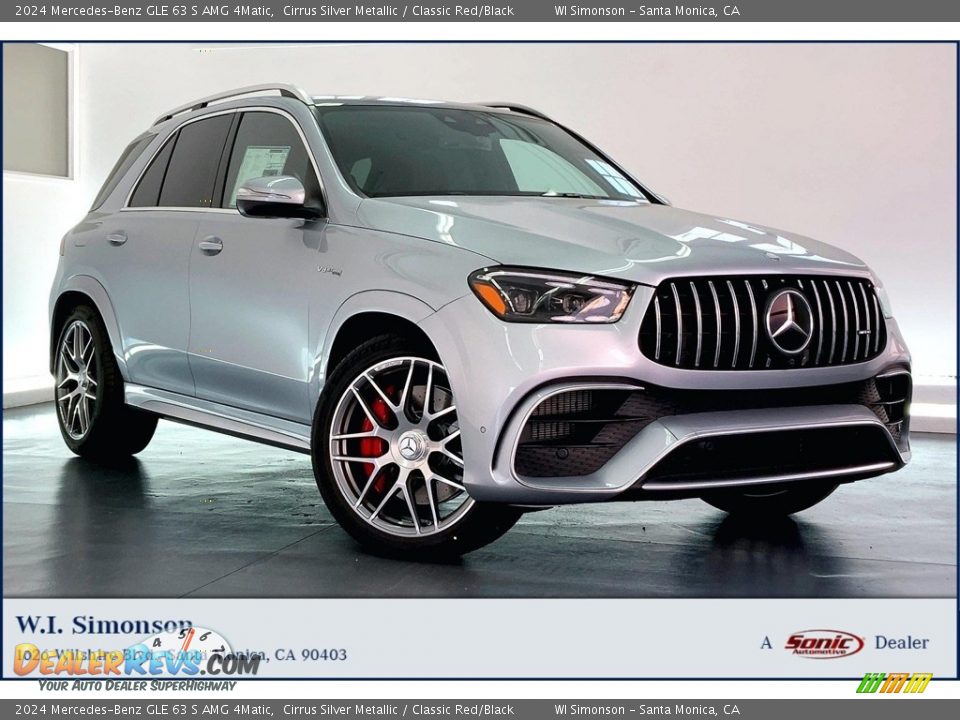 2024 Mercedes-Benz GLE 63 S AMG 4Matic Cirrus Silver Metallic / Classic Red/Black Photo #1