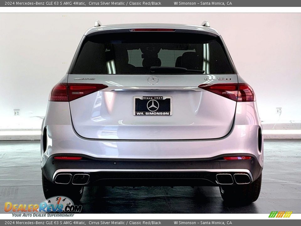 2024 Mercedes-Benz GLE 63 S AMG 4Matic Cirrus Silver Metallic / Classic Red/Black Photo #3