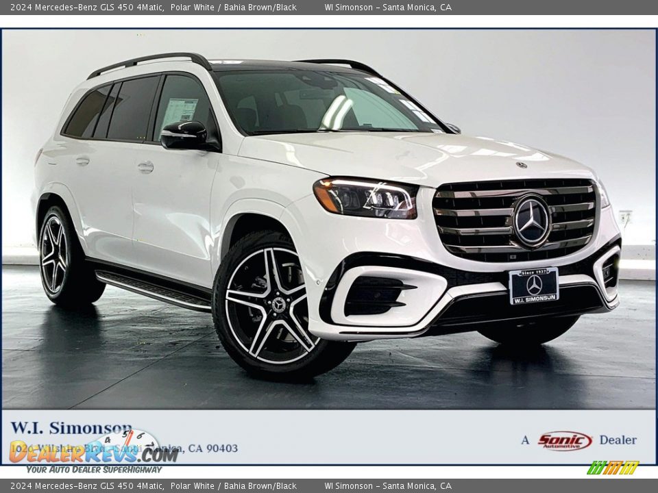 2024 Mercedes-Benz GLS 450 4Matic Polar White / Bahia Brown/Black Photo #1