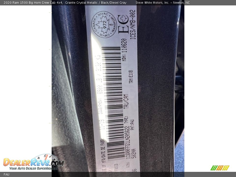 Ram Color Code PAU Granite Crystal Metallic