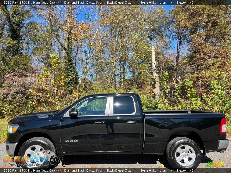 Diamond Black Crystal Pearl 2020 Ram 1500 Big Horn Quad Cab 4x4 Photo #1