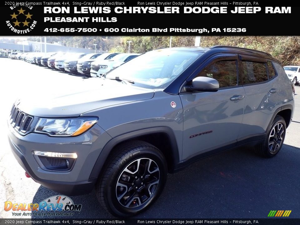 2020 Jeep Compass Trailhawk 4x4 Sting-Gray / Ruby Red/Black Photo #1