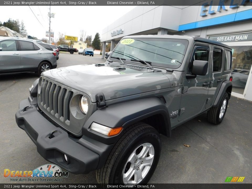 2021 Jeep Wrangler Unlimited Sport 4x4 Sting-Gray / Black Photo #2