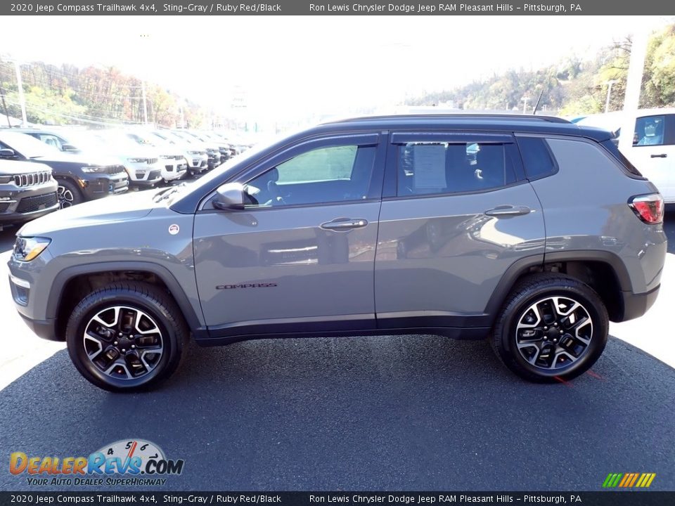 2020 Jeep Compass Trailhawk 4x4 Sting-Gray / Ruby Red/Black Photo #2