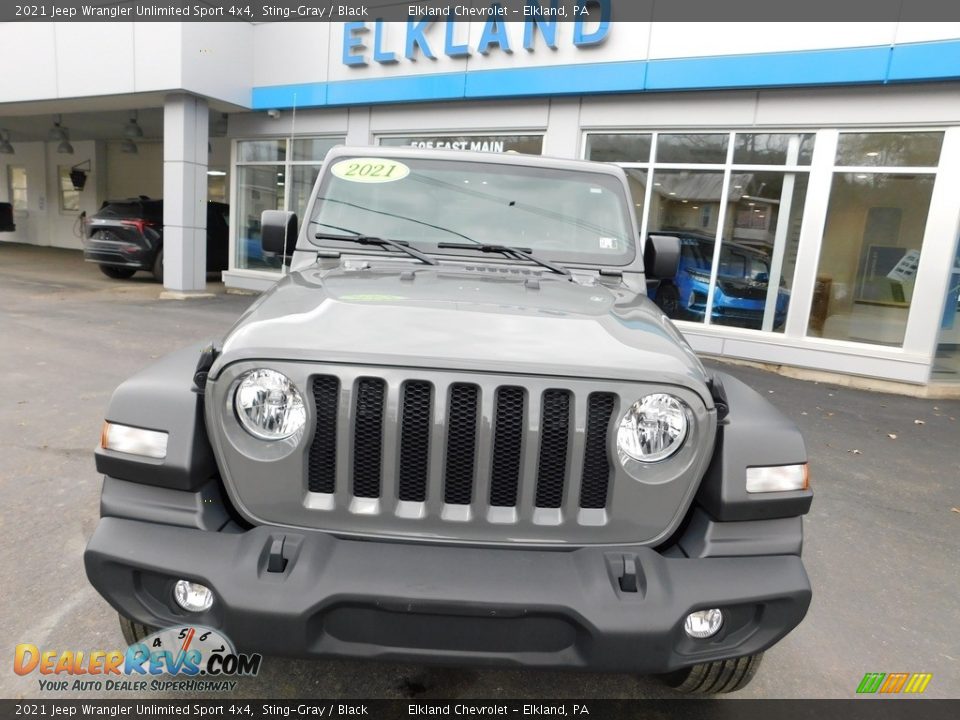 2021 Jeep Wrangler Unlimited Sport 4x4 Sting-Gray / Black Photo #3