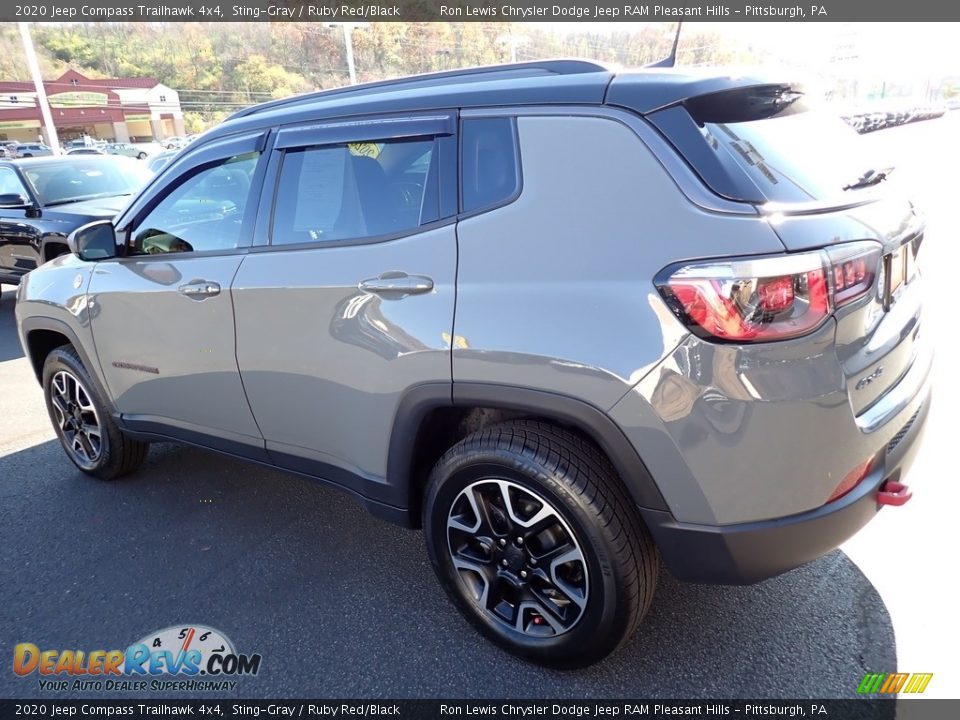 2020 Jeep Compass Trailhawk 4x4 Sting-Gray / Ruby Red/Black Photo #3