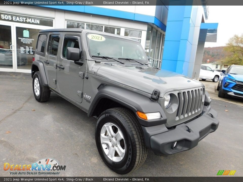 2021 Jeep Wrangler Unlimited Sport 4x4 Sting-Gray / Black Photo #4