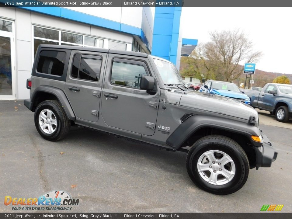 2021 Jeep Wrangler Unlimited Sport 4x4 Sting-Gray / Black Photo #5