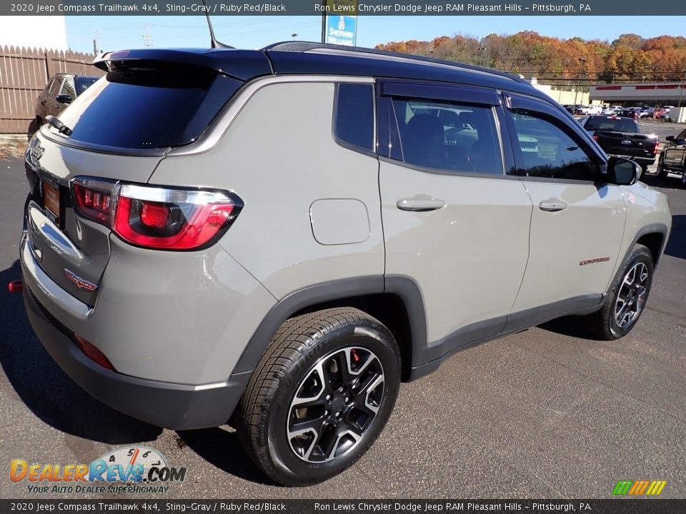 2020 Jeep Compass Trailhawk 4x4 Sting-Gray / Ruby Red/Black Photo #6