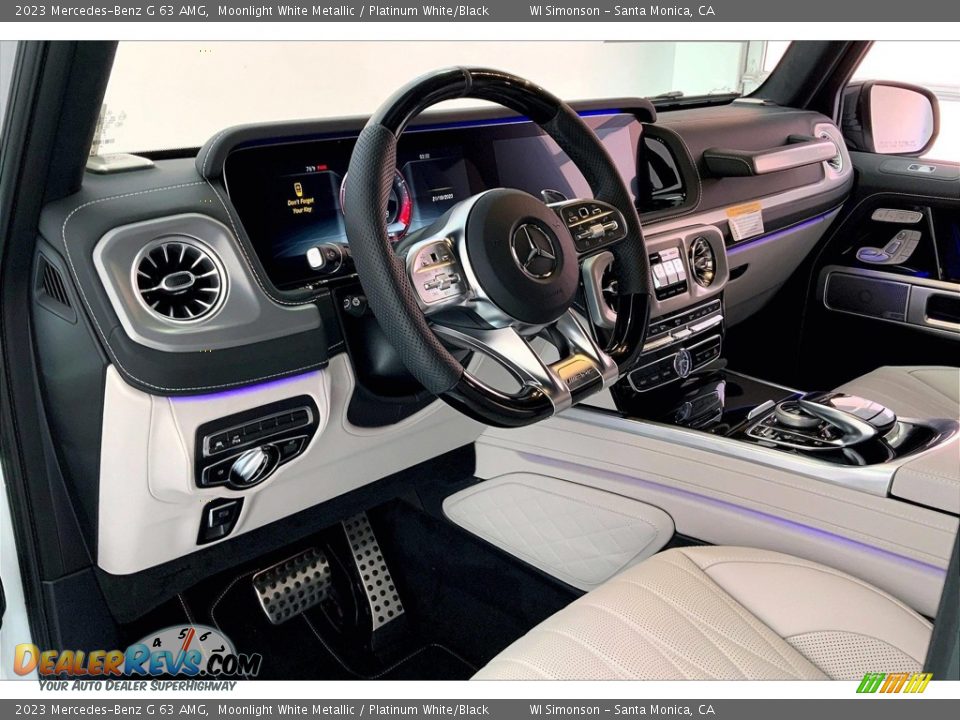 Platinum White/Black Interior - 2023 Mercedes-Benz G 63 AMG Photo #4
