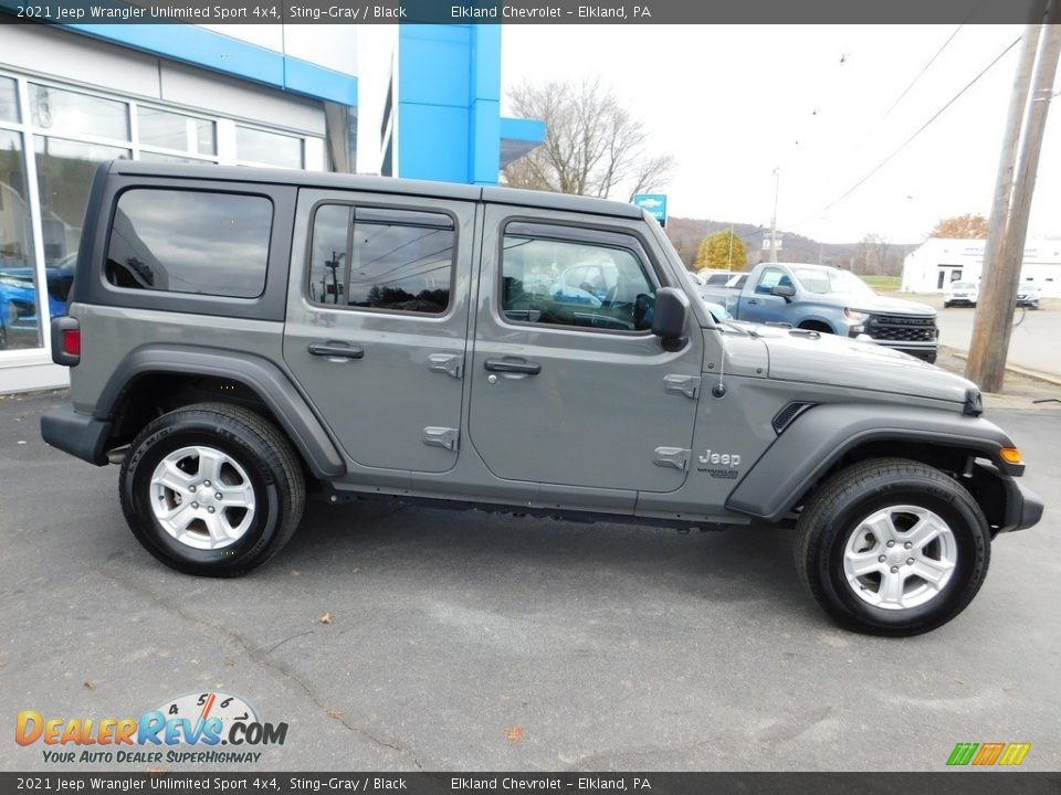 2021 Jeep Wrangler Unlimited Sport 4x4 Sting-Gray / Black Photo #6