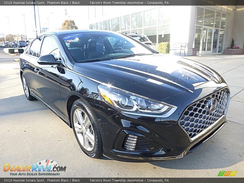 2019 Hyundai Sonata Sport Phantom Black / Black Photo #8