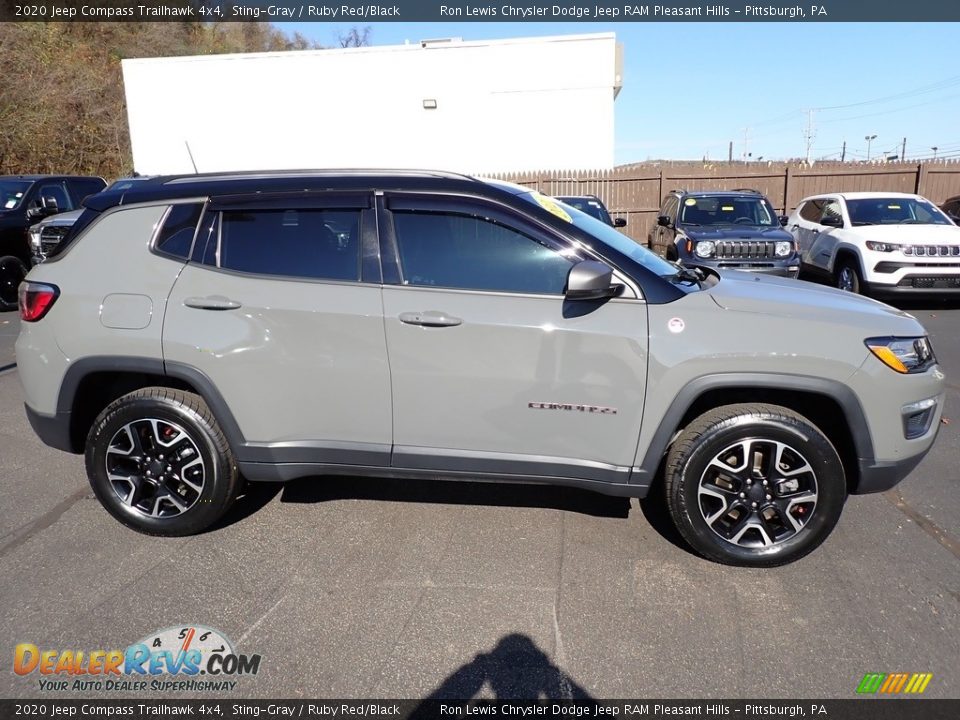 2020 Jeep Compass Trailhawk 4x4 Sting-Gray / Ruby Red/Black Photo #7