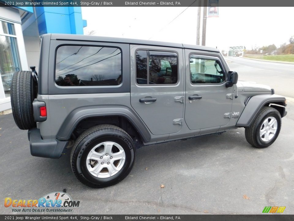 2021 Jeep Wrangler Unlimited Sport 4x4 Sting-Gray / Black Photo #7