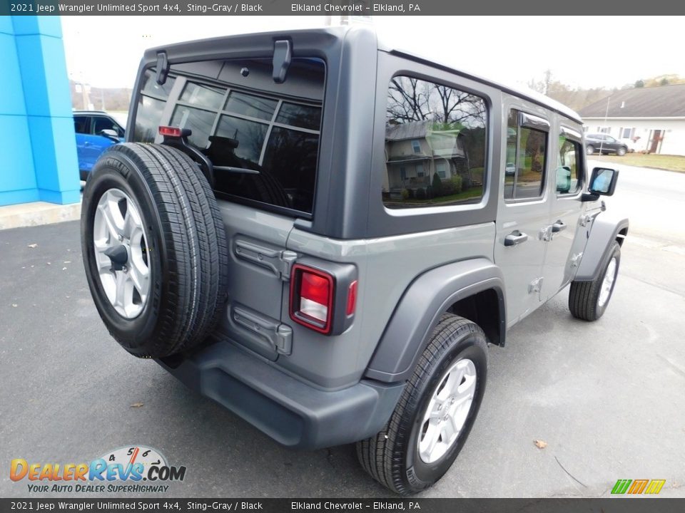 2021 Jeep Wrangler Unlimited Sport 4x4 Sting-Gray / Black Photo #8