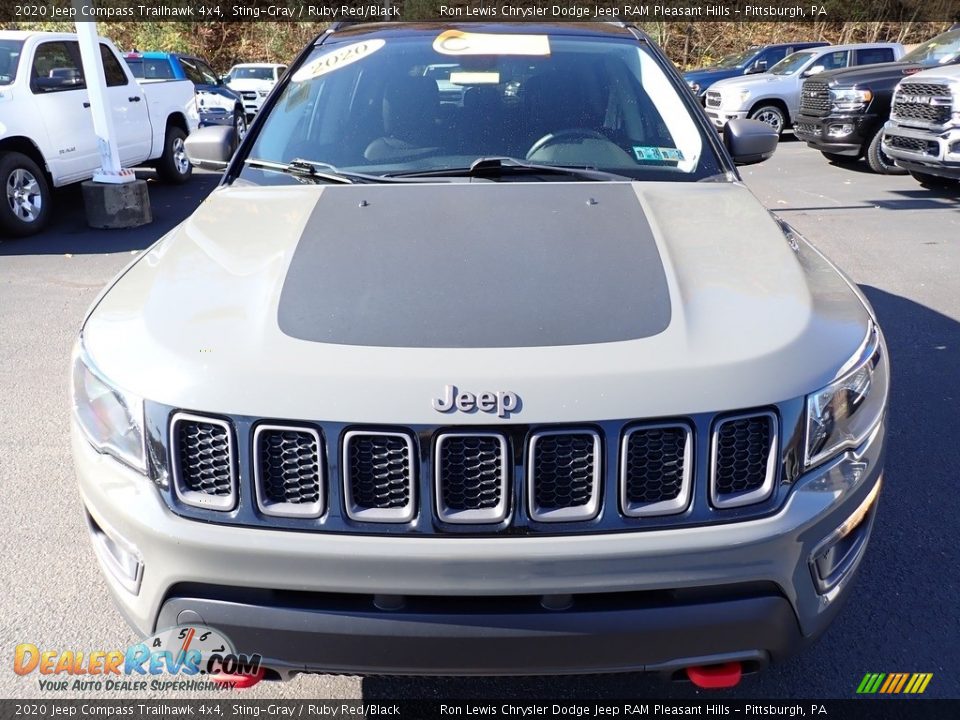2020 Jeep Compass Trailhawk 4x4 Sting-Gray / Ruby Red/Black Photo #9