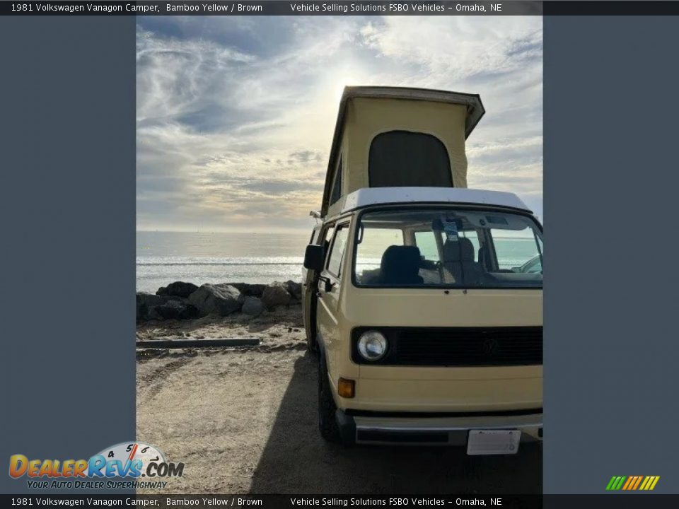 Bamboo Yellow 1981 Volkswagen Vanagon Camper Photo #1