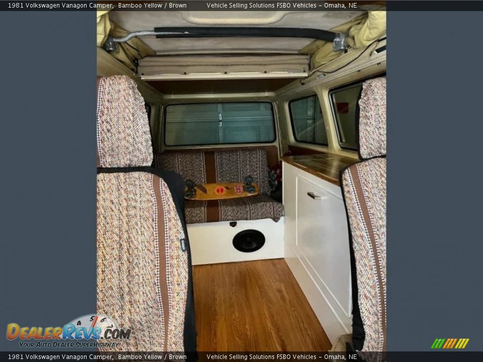 Rear Seat of 1981 Volkswagen Vanagon Camper Photo #5