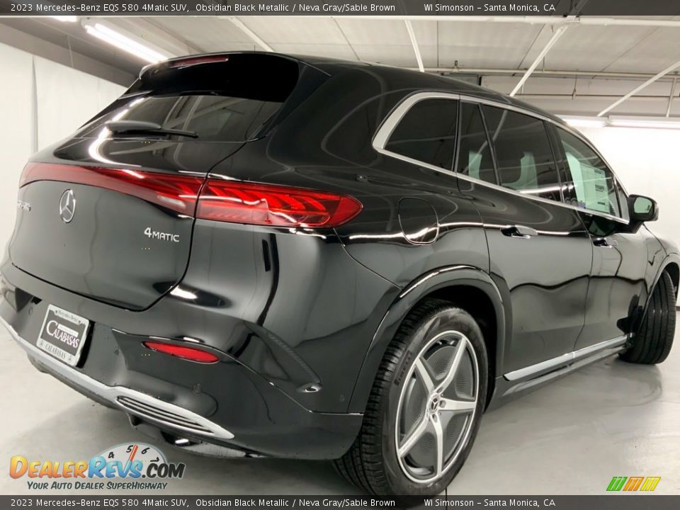 2023 Mercedes-Benz EQS 580 4Matic SUV Obsidian Black Metallic / Neva Gray/Sable Brown Photo #4