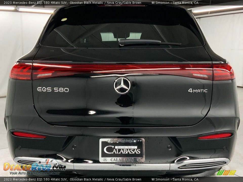 2023 Mercedes-Benz EQS 580 4Matic SUV Obsidian Black Metallic / Neva Gray/Sable Brown Photo #5